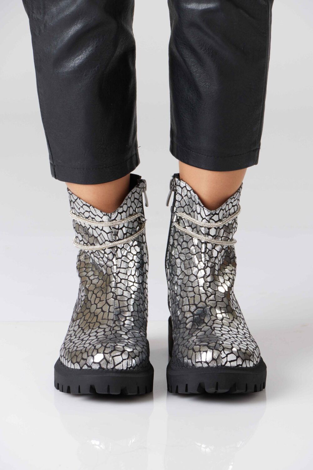 Sparkle Silver Boots