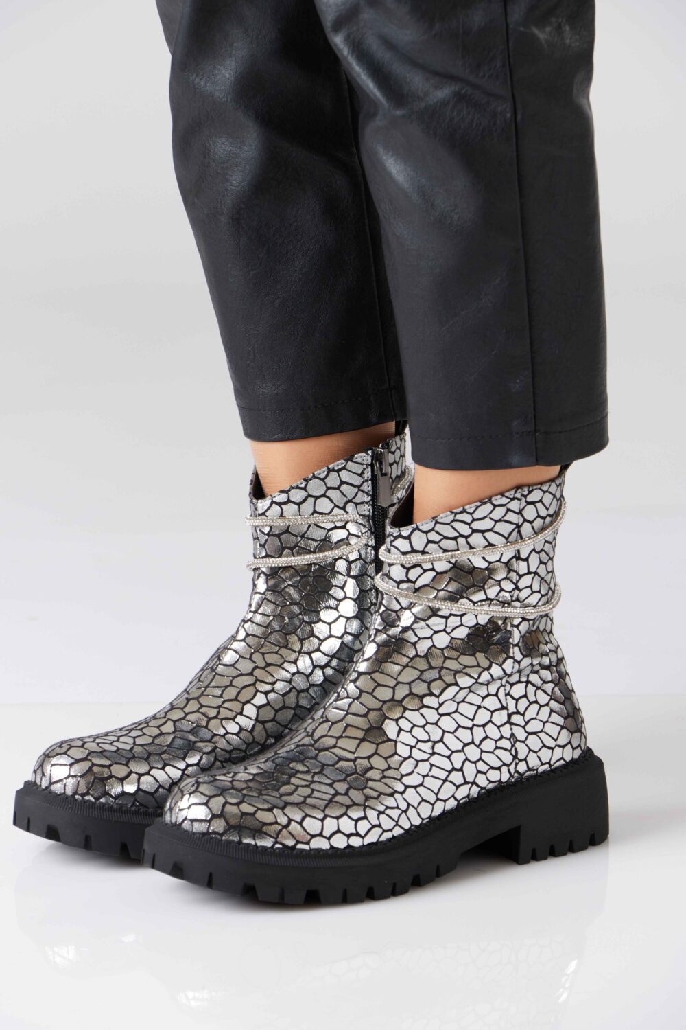Sparkle Silver Boots - Image 2