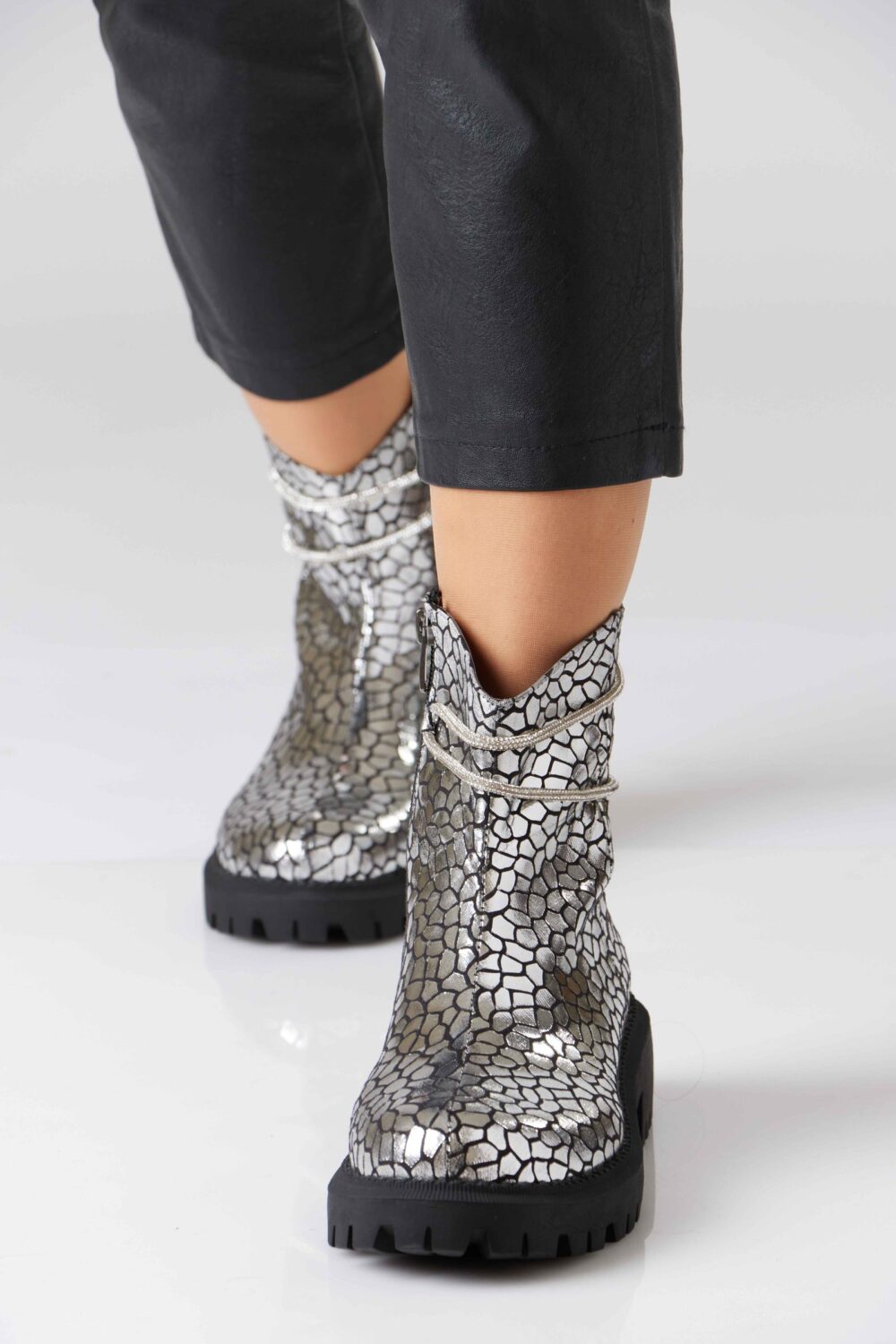 Sparkle Silver Boots - Image 4