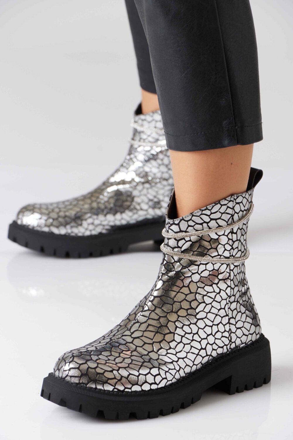 Sparkle Silver Boots - Image 5