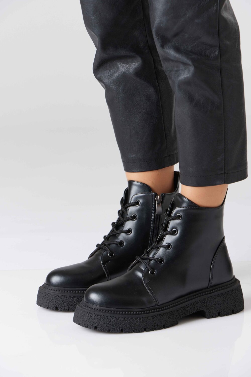 Zipped Leather Boots - Image 2