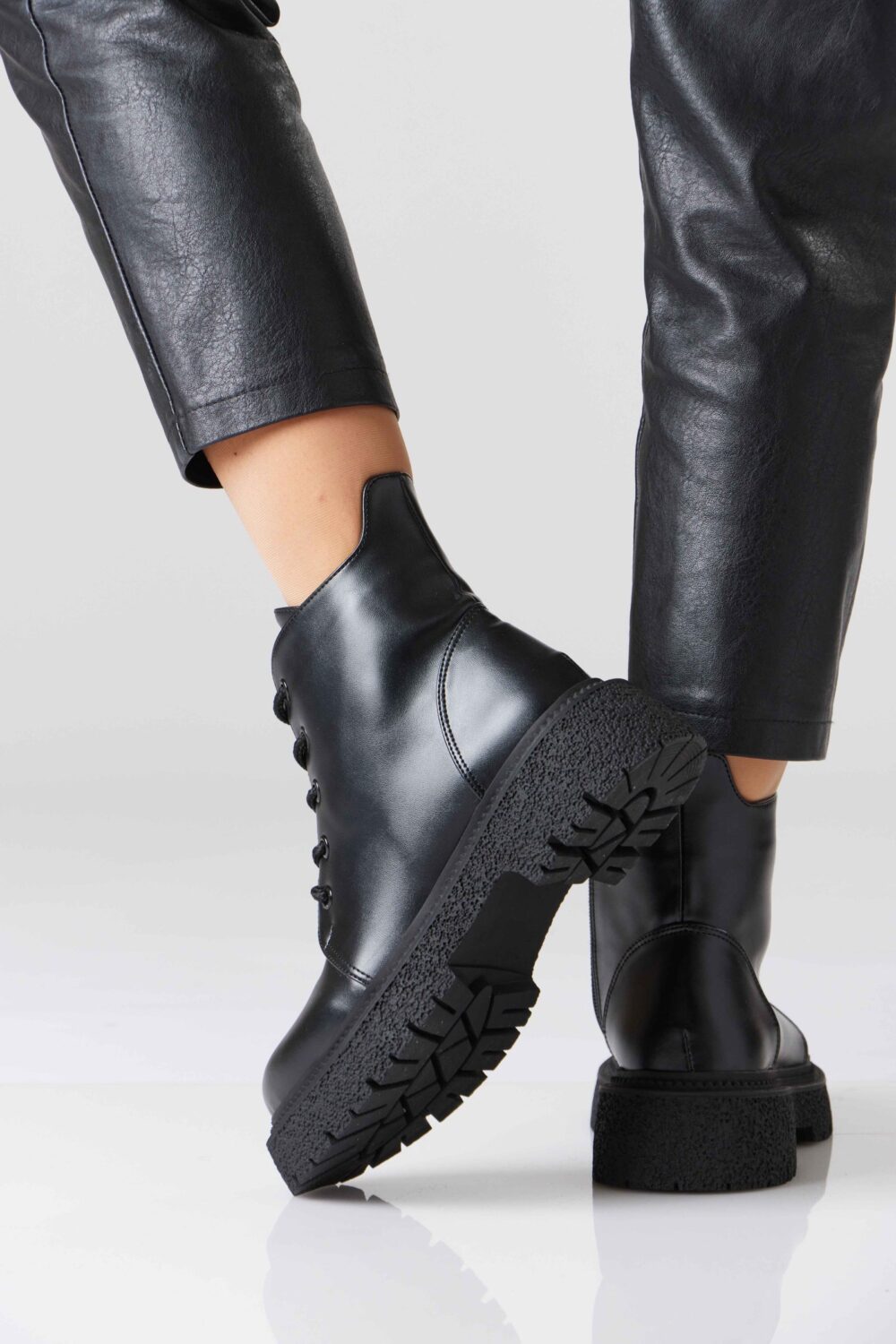 Zipped Leather Boots - Image 4