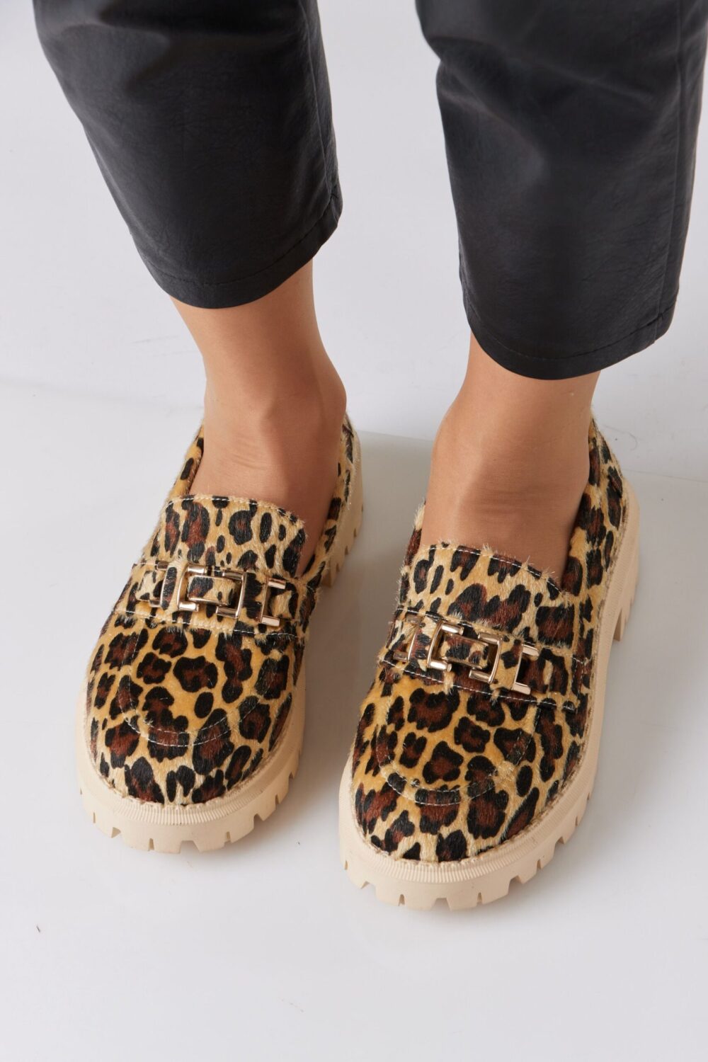 Chunky Suede Loafer with Chain - Image 6