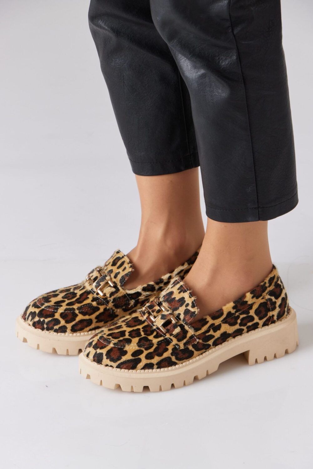 Chunky Suede Loafer with Chain - Image 7