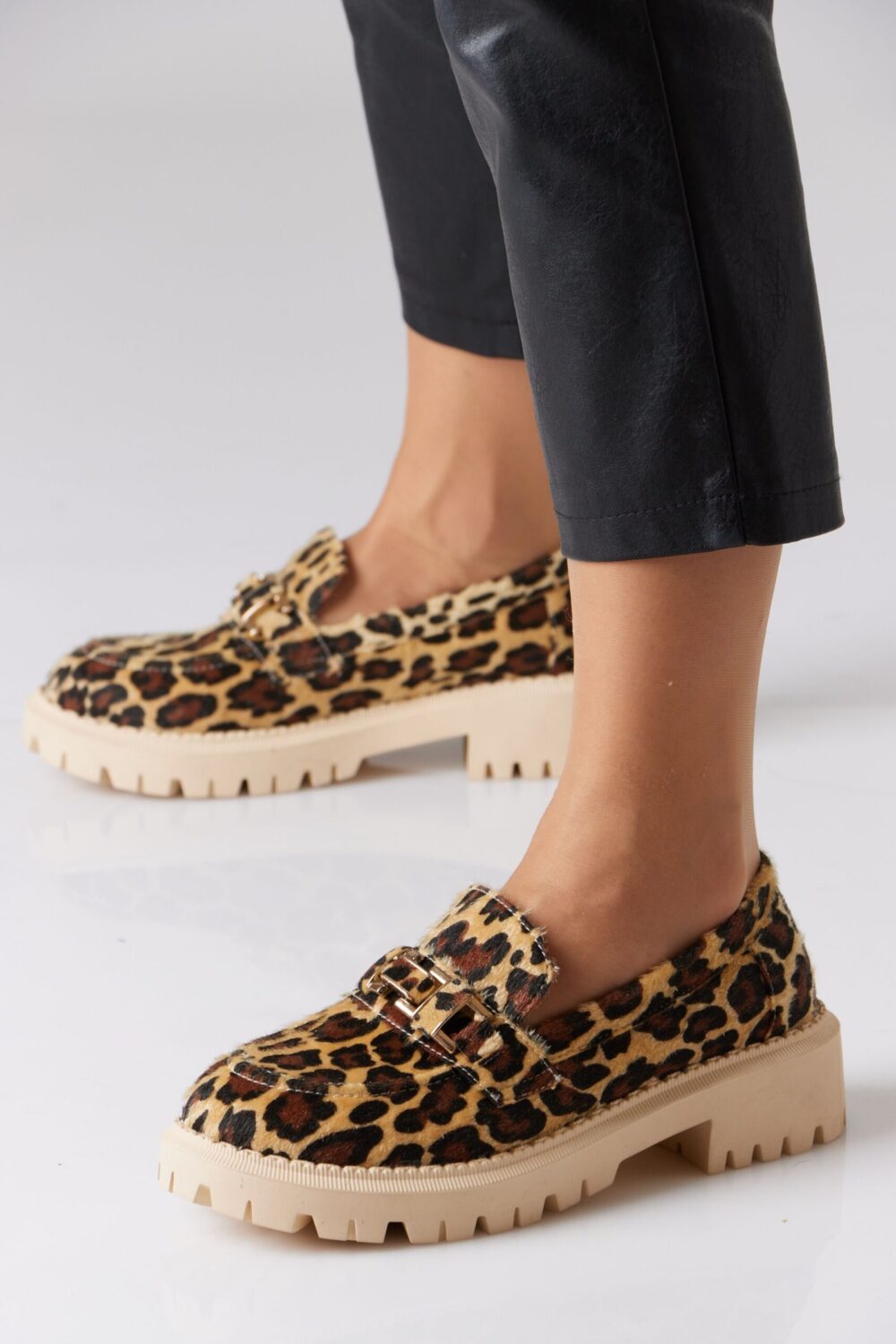 Chunky Suede Loafer with Chain - Image 8