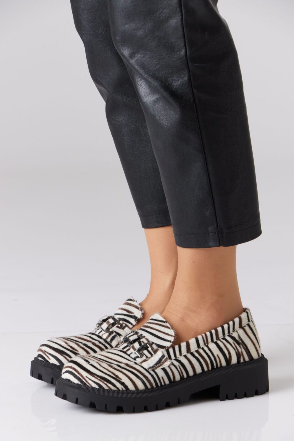 Chunky Suede Loafer with Chain - Image 11