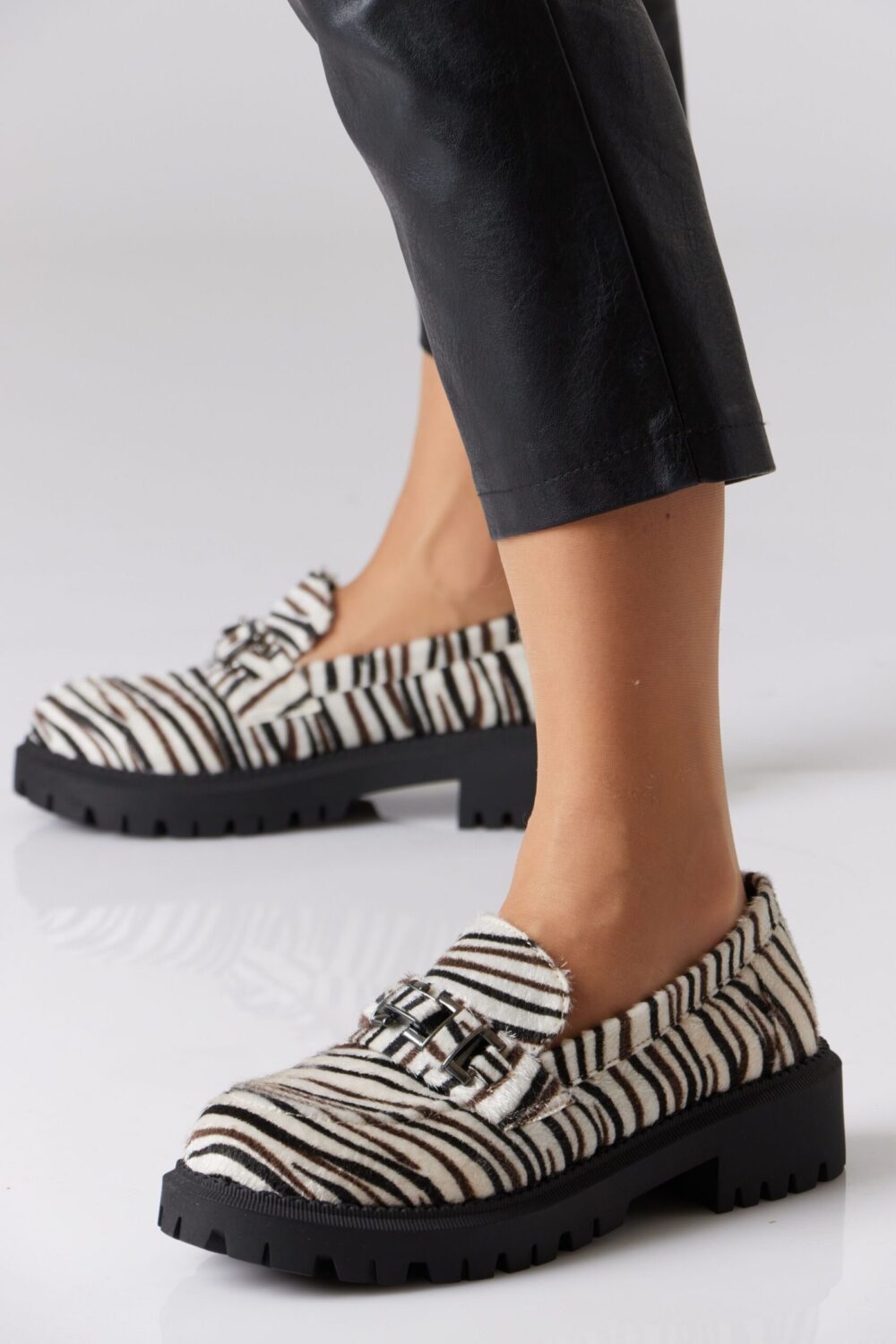Chunky Suede Loafer with Chain - Image 12